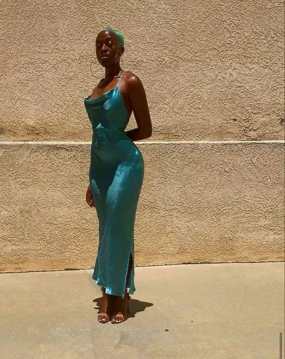 Simple Spaghetti Straps Prom Dress,Evening Dress Y1989 - Image 2