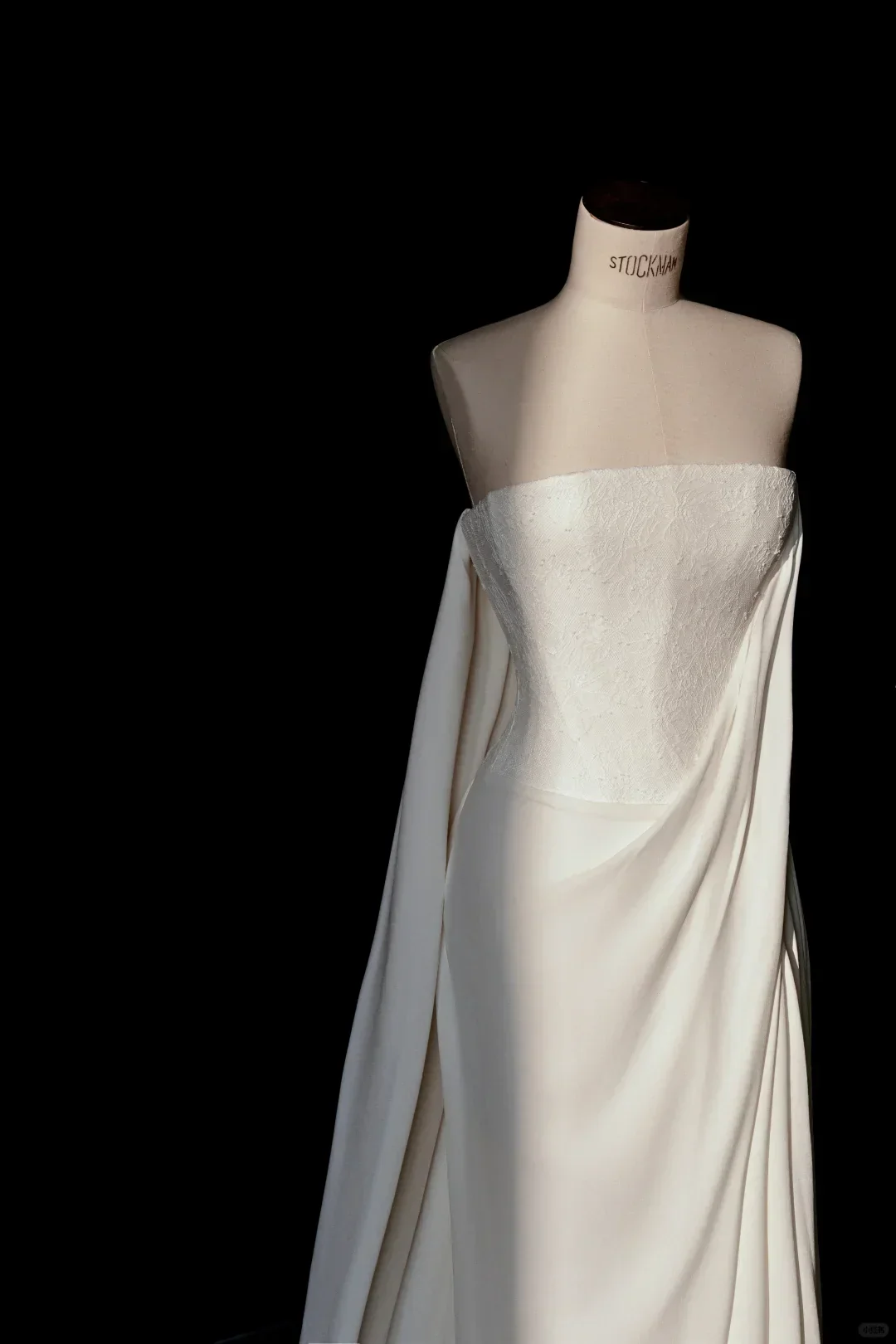 Simple Strapless Satin Lace Sheath Long Prom Dress White Evening Dress Y8689 - Image 4