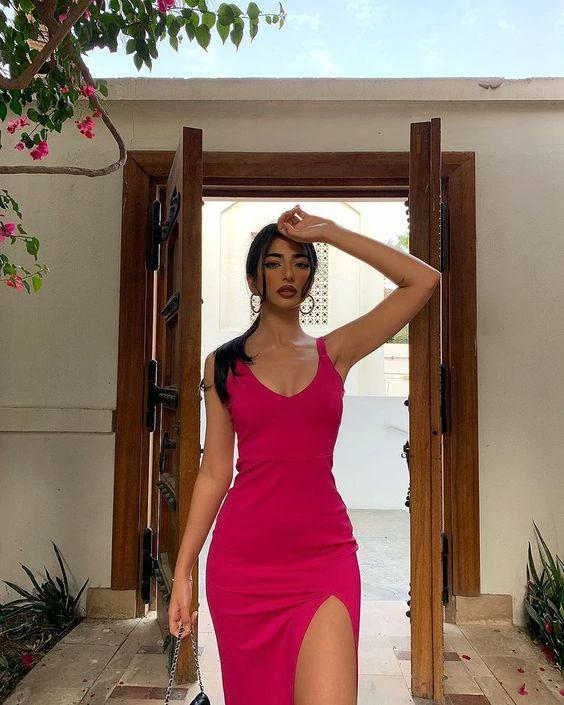 Simple Straps Floor Length Prom Dress,Sexy Evening Dress with Split Y1758 - Image 2