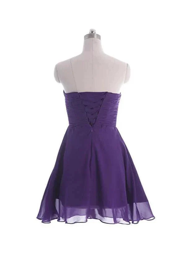 Simply Chiffon Strapless Bridesmaid Dress Homecoming Dress PG039 - Image 2