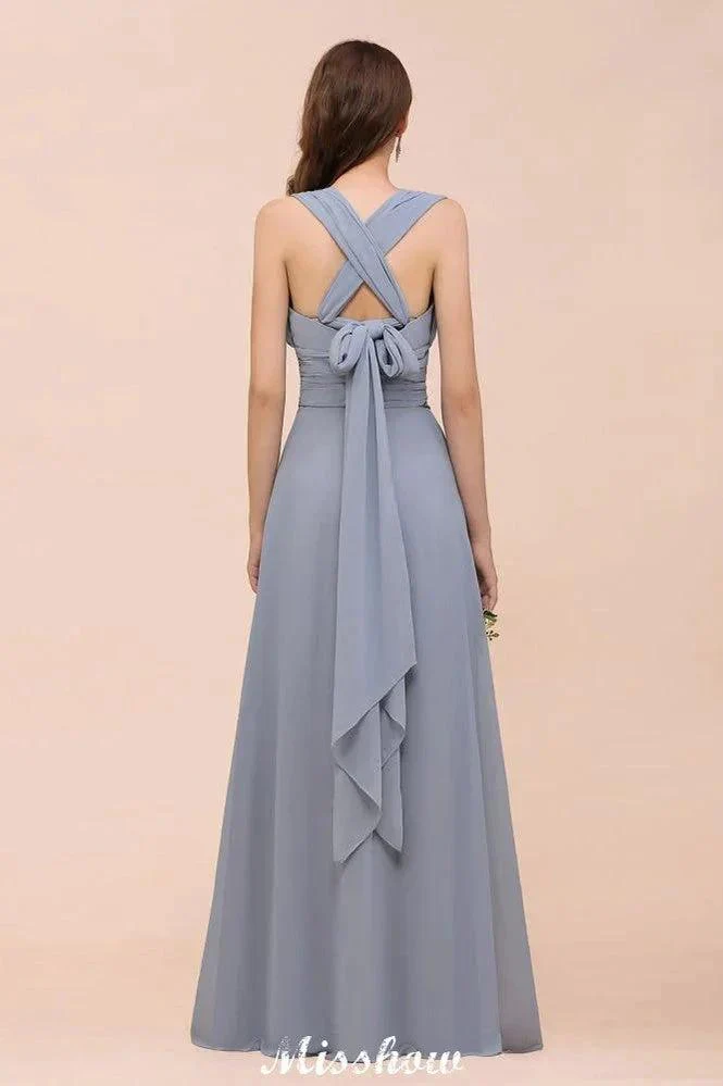 Sleeveless A-line Bridesmaid Dress Floor-Length Formal Dress - Image 2