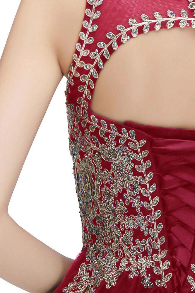 Sleeveless Aline Cocktail Party Dress Sparkly Beads Homecoming Dress - Image 5