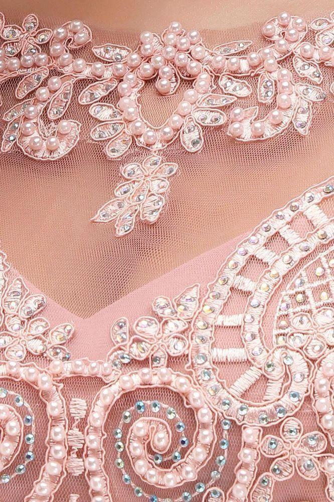 Sleeveless Aline Evening Maxi Dress Beading Crew Neck Party Dress Floor Length - Image 4