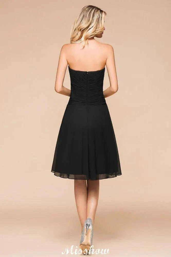 Sleeveless Black Tie Affair Special Occasion Dress Mini Bridesmaid Dress - Image 2