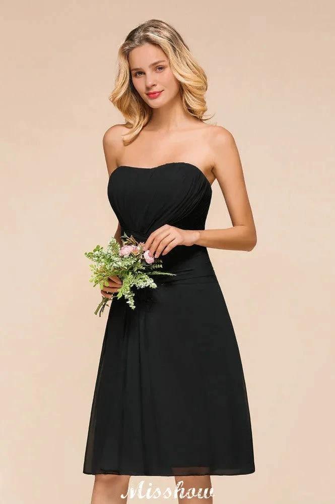 Sleeveless Black Tie Affair Special Occasion Dress Mini Bridesmaid Dress - Image 6