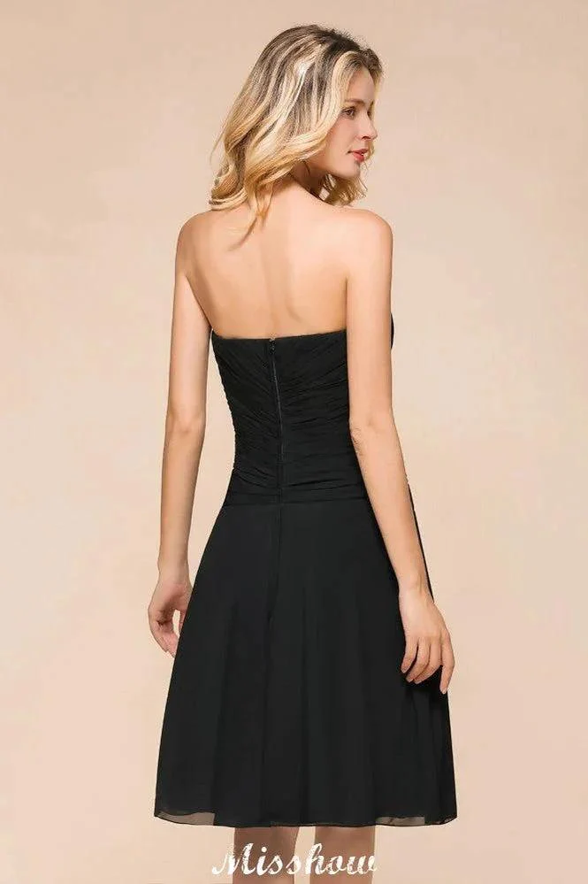 Sleeveless Black Tie Affair Special Occasion Dress Mini Bridesmaid Dress - Image 7