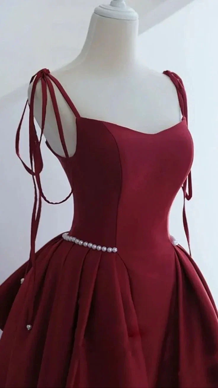 Sleeveless Evening Dress Satin A-Line Spaghetti Strap Square Collar Floor-Length Backless Formal Party Prom Gowns Y4989 - Image 3