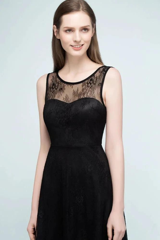 Sleeveless Lace A-line Knee Length Bridesmaid Dresses - Image 6