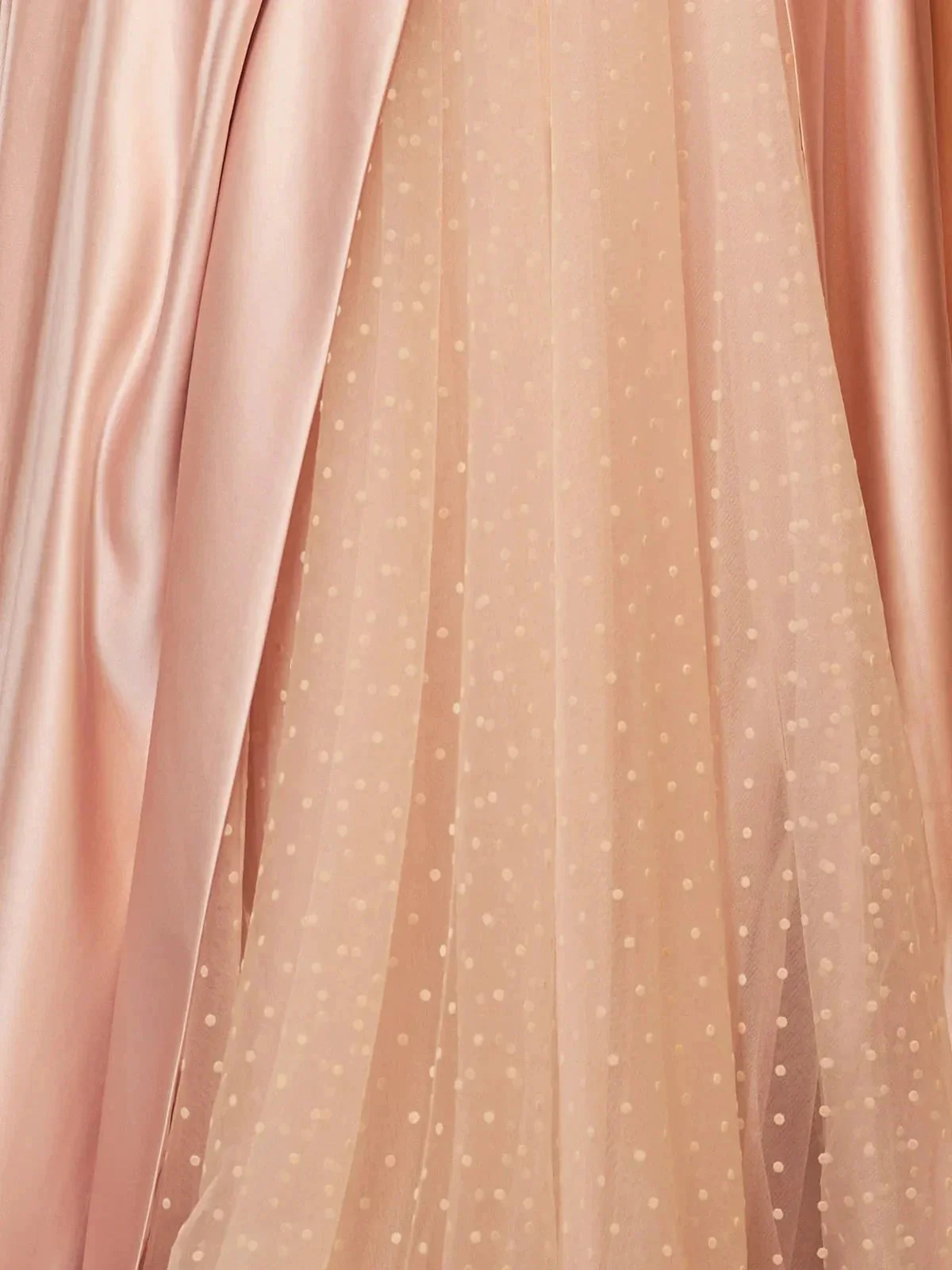 Sleeveless Satin A-Line Floor-Length Evening Gown Slit with Tulle Strapless Prom Dress - Image 5