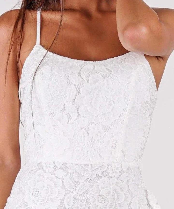 Slit Mermaid Strapless Spaghetti Straps Prom Dress with Lace Applique - Image 3