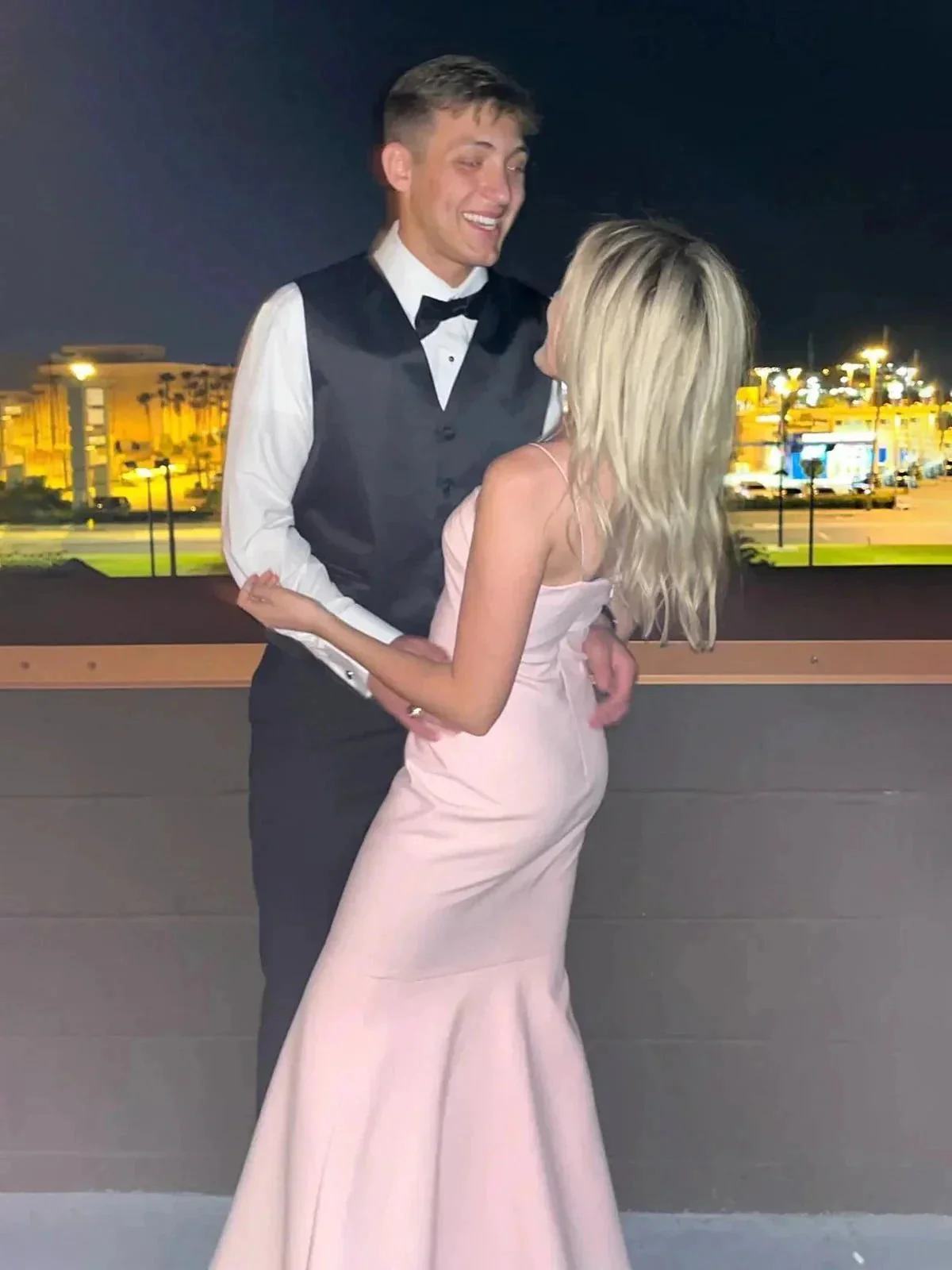 Spade | Pink Spaghetti Straps Mermaid Satin Long Prom Dress - Image 2