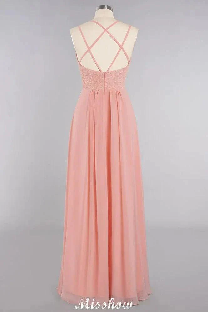 Spaghetti Slim Side Split Bridesmaid Dress Sky Blue V-Neck Wedding Party Dress - Image 9