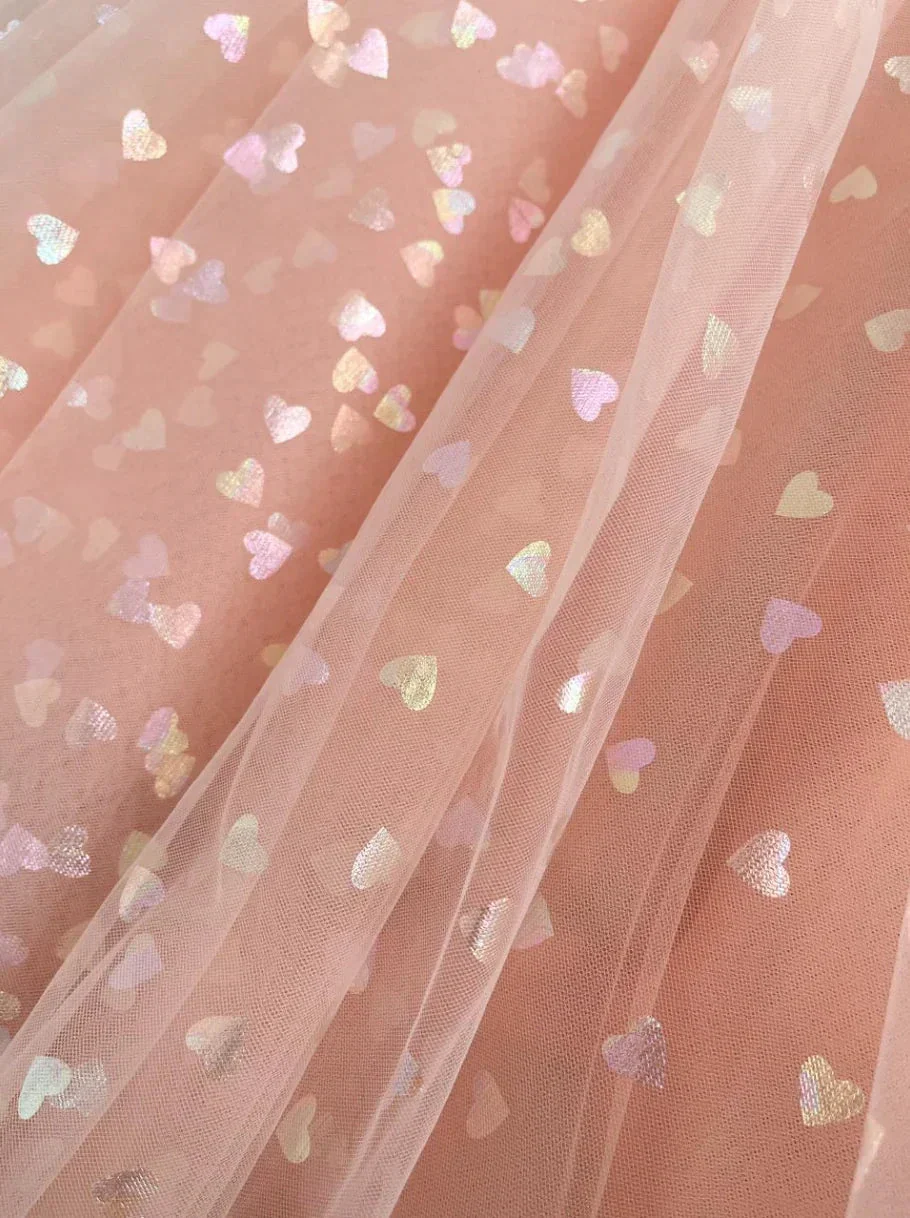 Corset Bow Straps Tulle Glitter Hearts Ankle Length Prom Dress - Image 4