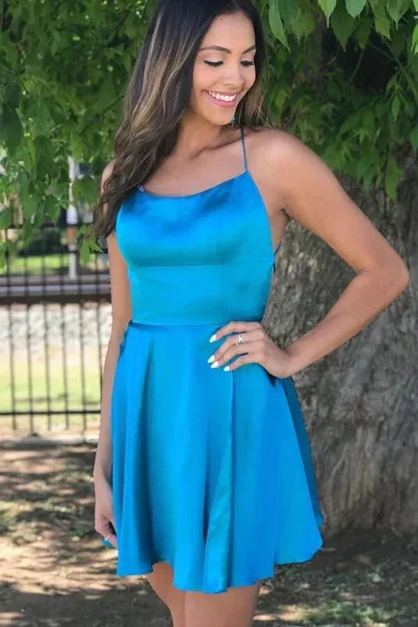 Spaghetti Straps Homecoming Dress Short Prom Dress SYH7 - Image 2