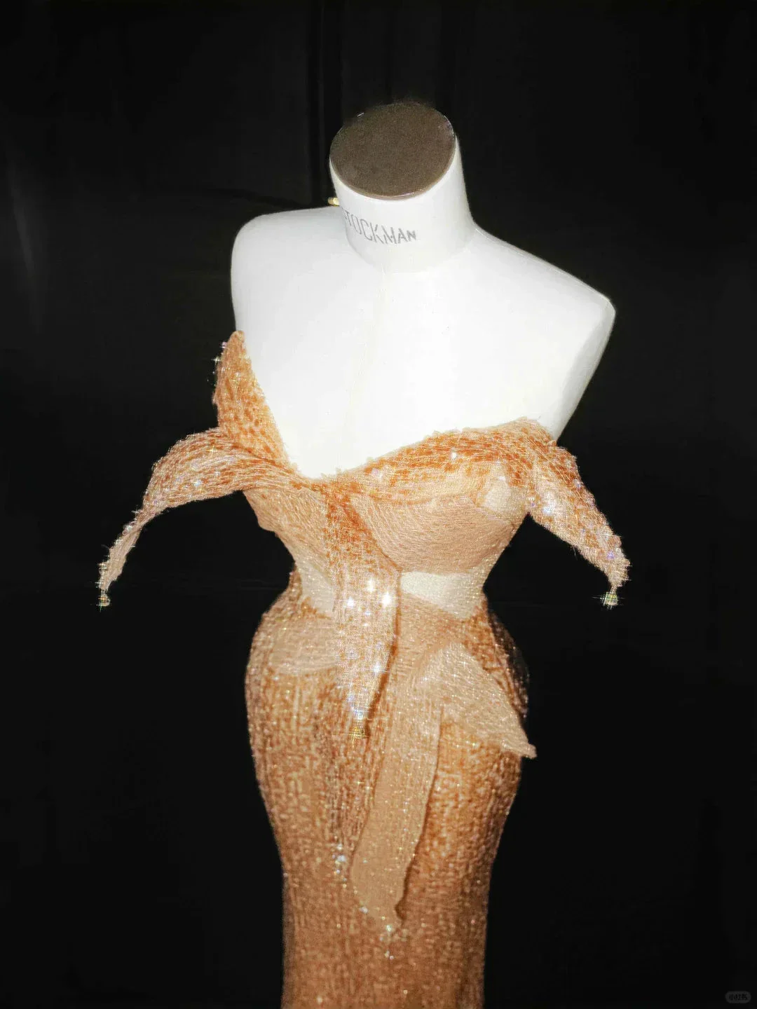 Sparkly Gold Sequin Strapless Mermaid Prom Dress Long Evening Dress Y8656 - Image 3