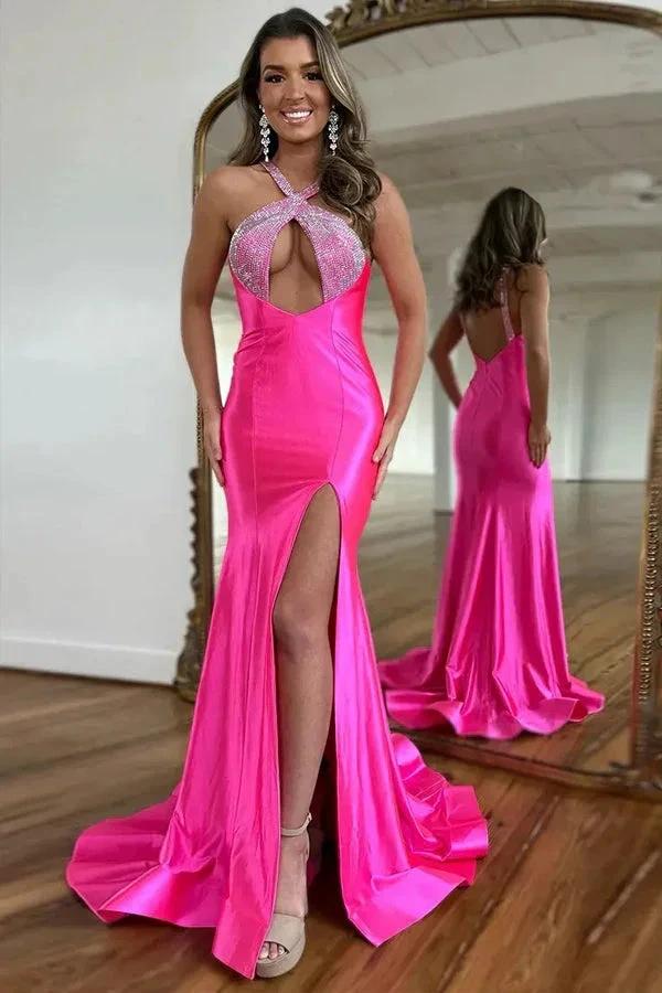 Sparkly Mermaid Silver Long Prom Dress with Beading PSK598 - Image 3