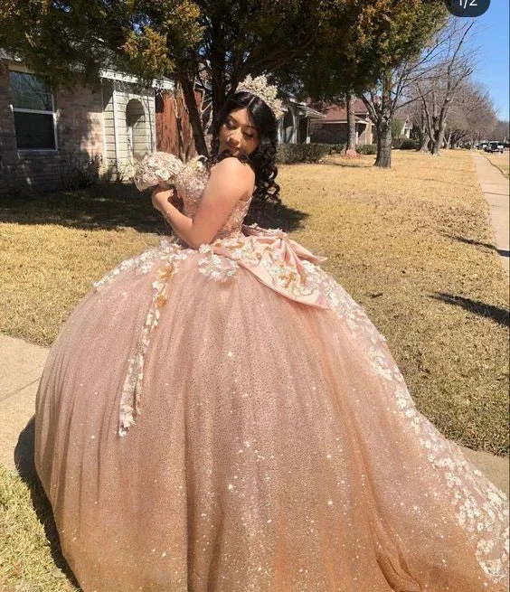 Sparkly Quinceanera Dress Ball Gown Sweet 16 Dress Y6519 - Image 2