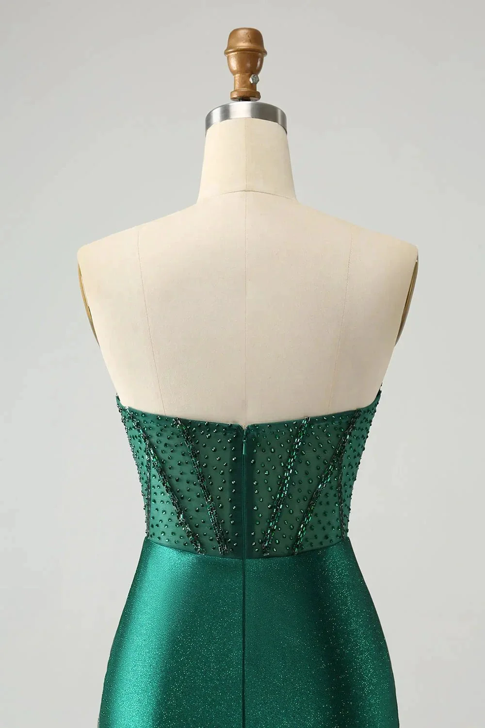 Classy Sparkly Royal Blue Tight Strapless Short Homecoming Dress with Beading - Image 10
