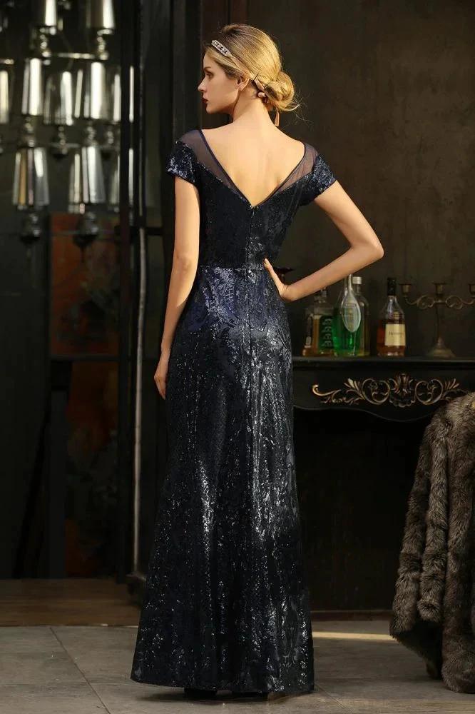Sparkly Sequins Mermaid Party Dress Vintage 20s Prom Dress Floor Length - Image 10