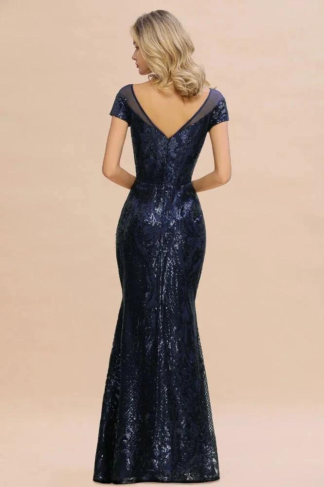 Sparkly Sequins Mermaid Party Dress Vintage 20s Prom Dress Floor Length - Image 2