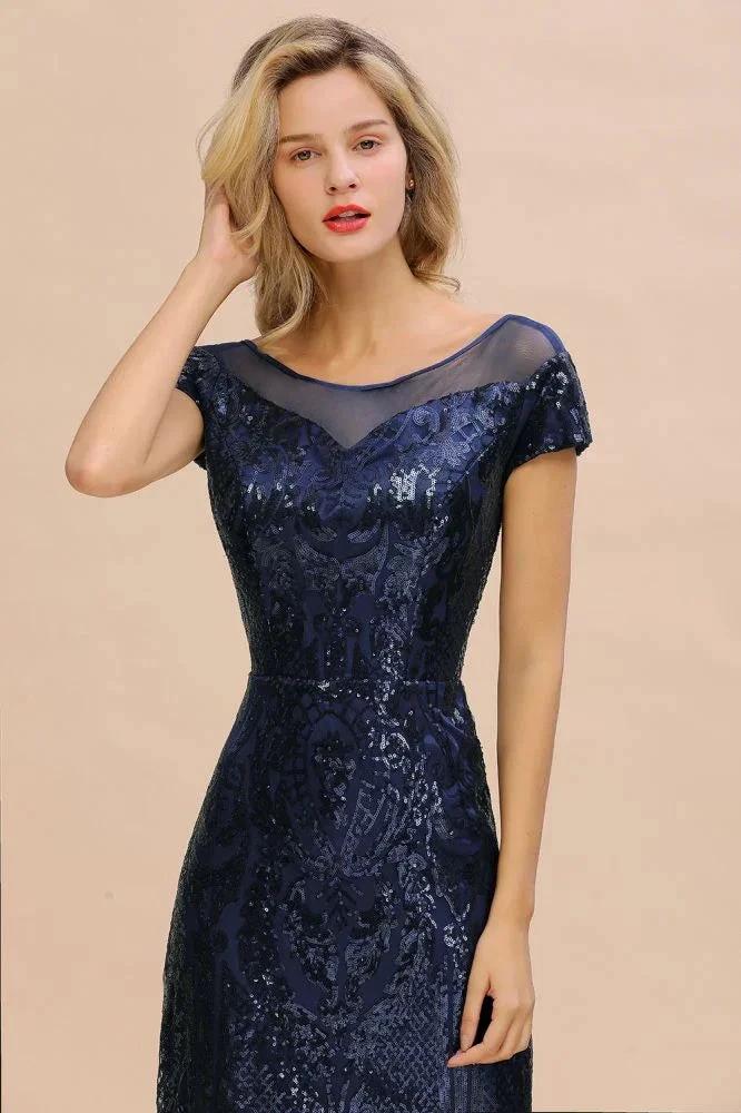 Sparkly Sequins Mermaid Party Dress Vintage 20s Prom Dress Floor Length - Image 4
