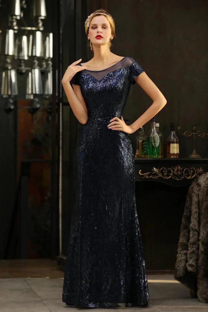 Sparkly Sequins Mermaid Party Dress Vintage 20s Prom Dress Floor Length - Image 5
