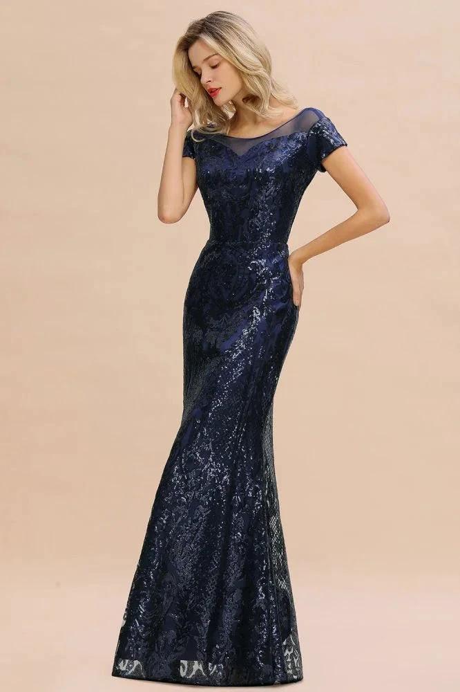 Sparkly Sequins Mermaid Party Dress Vintage 20s Prom Dress Floor Length - Image 7