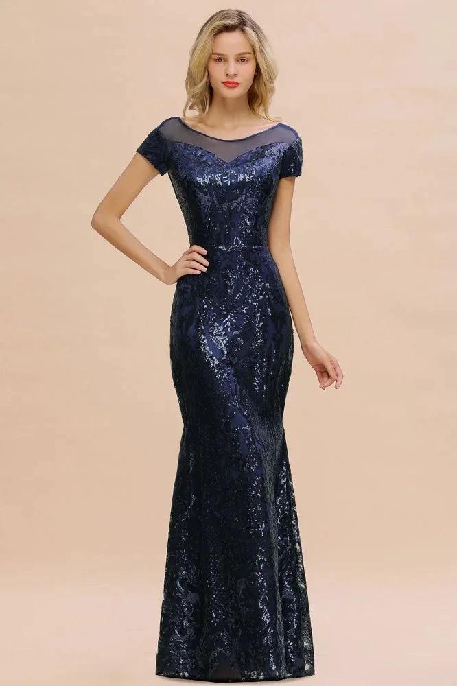 Sparkly Sequins Mermaid Party Dress Vintage 20s Prom Dress Floor Length - Image 9