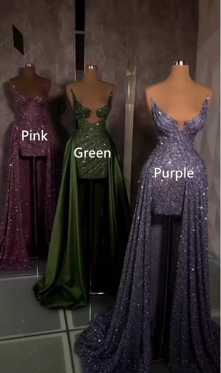 Sparkly Sheath Sequins Prom Evening Dress Y8369 - Image 2
