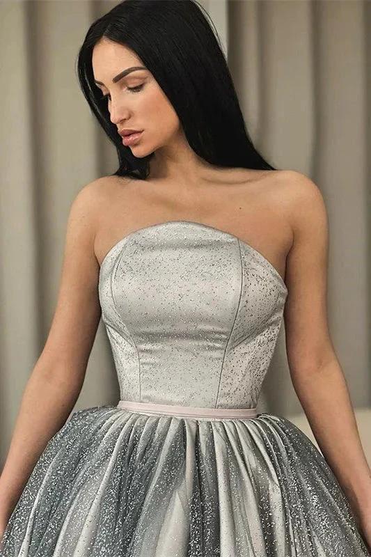 Sparkly Sleeveless A-line Sequined Prom Dress - Image 3