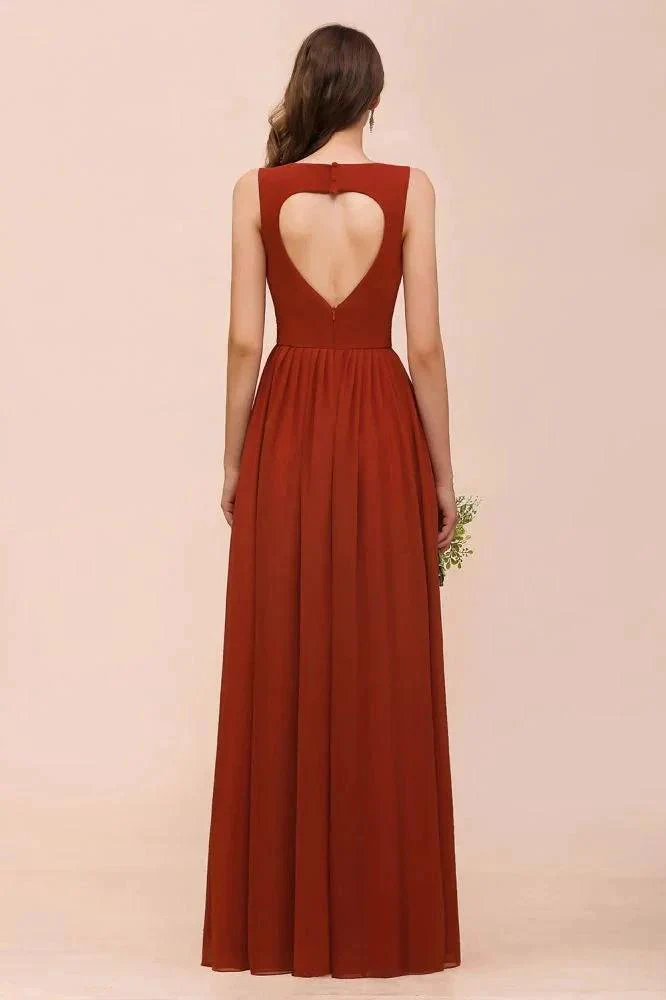 Strap Slim Floor Length Evening Dress for Bride Bridesmaid Dress - Image 2