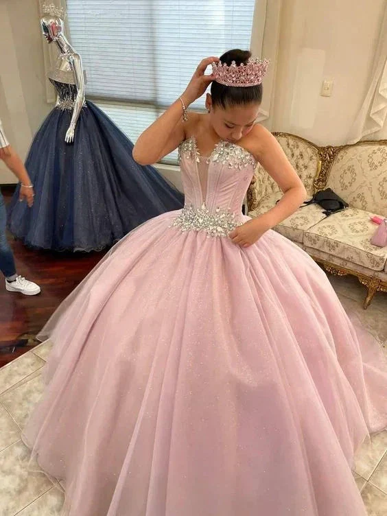 Strapless Glitter Quinceanera Dress Ball Gown Sweet 16 Dress  Y2840 - Image 2