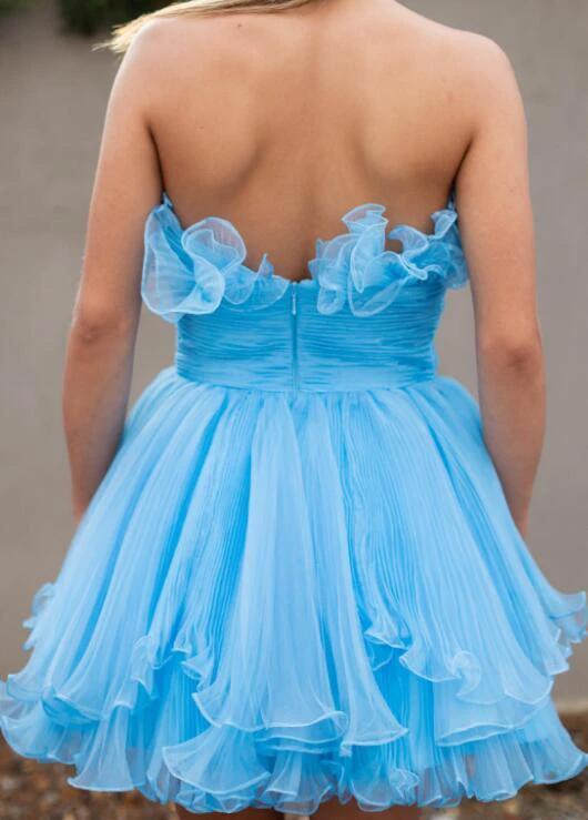 Short Strapless Homecoming Dresses SYH92 - Image 3