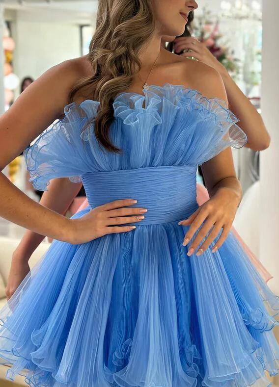 Short Strapless Homecoming Dresses SYH92 - Image 6