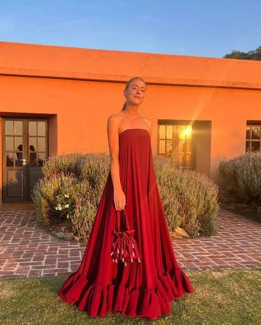 Strapless Maxi Dress Wedding Guest Dress Evening Dress Y4737 - Image 2