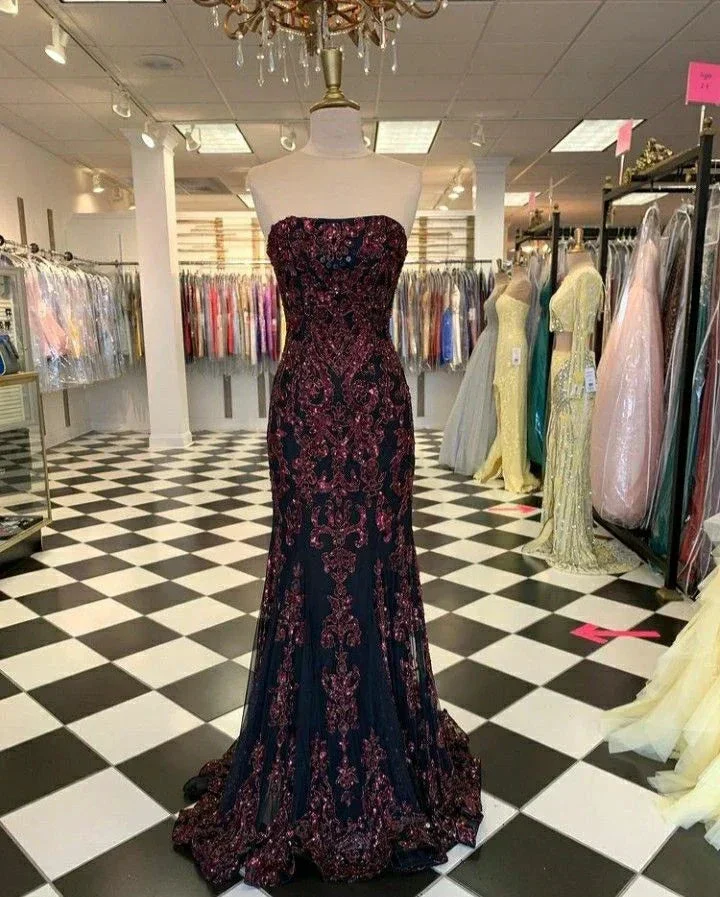 Strapless Mermaid Prom Dress Charming Evening Dress Y4403 - Image 2