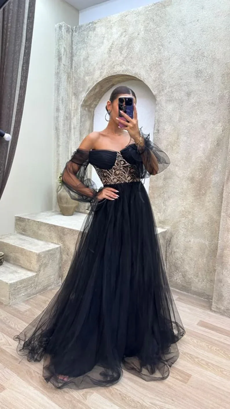 Strapless mint green corset tulle dress prom dress evening gown Y4912 - Image 2