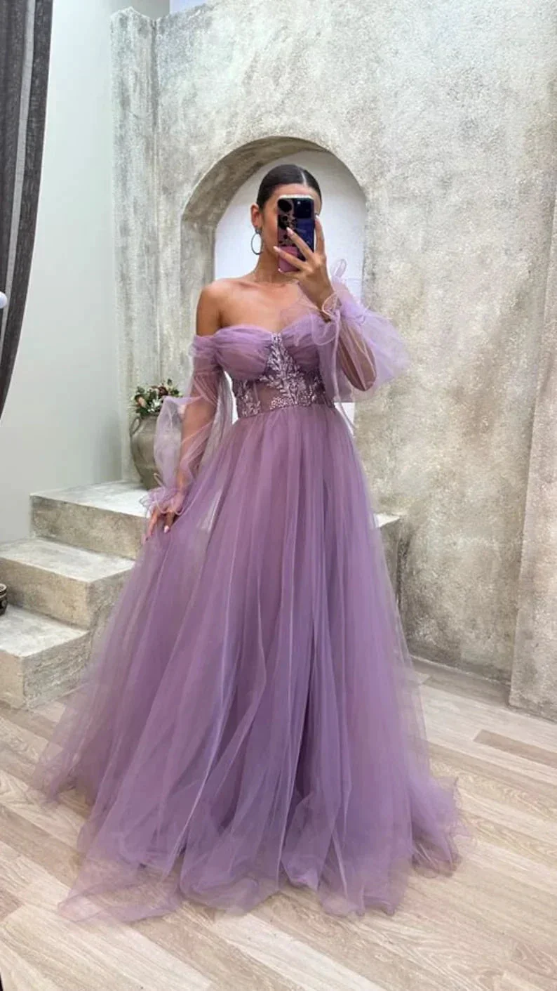 Strapless mint green corset tulle dress prom dress evening gown Y4912 - Image 3