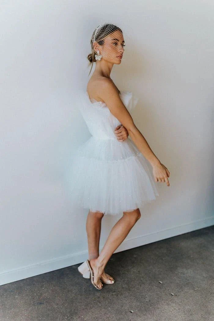 Strapless Homecoming Dress Short Hoco Dresses SYH5 - Image 3