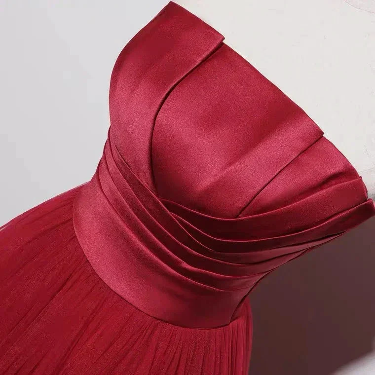 Strapless prom dress,red party dress,charming wedding dress Y1298 - Image 3