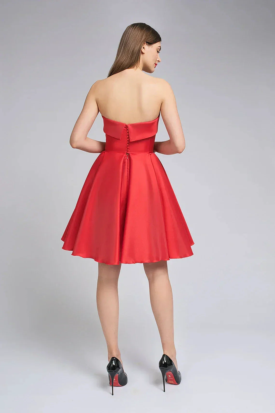 Strapless Satin Homecoming Dresses for Teens SYH101 - Image 2