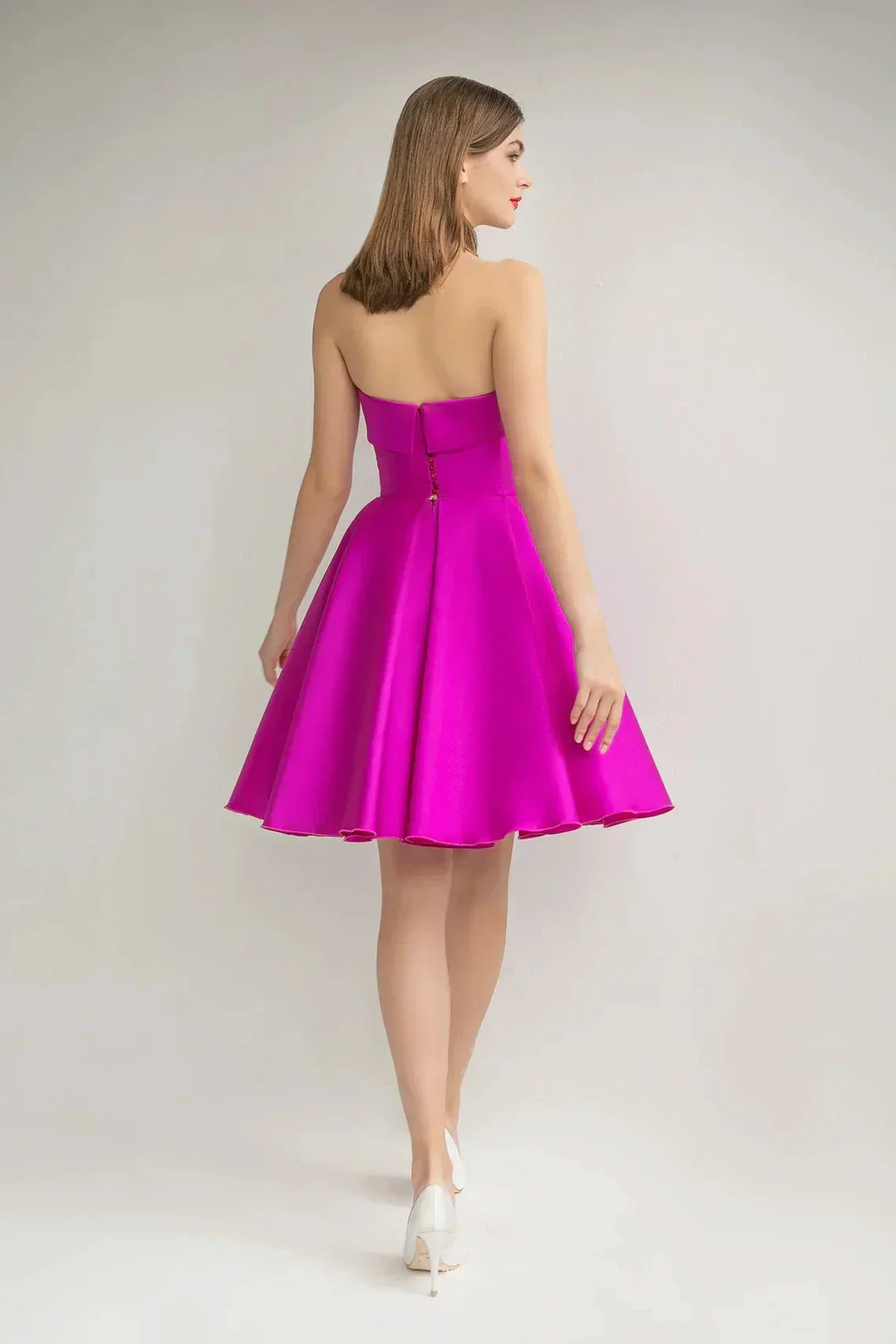 Strapless Satin Homecoming Dresses for Teens SYH101 - Image 7