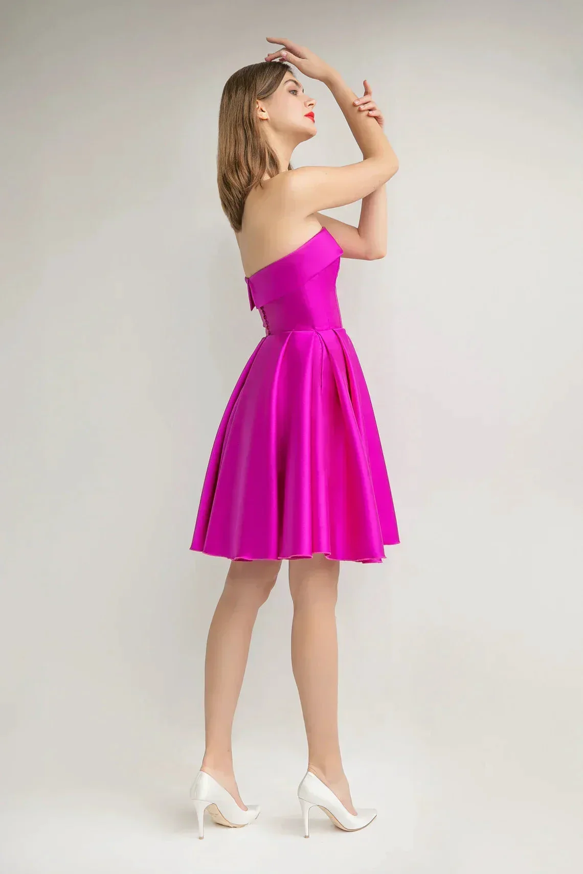 Strapless Satin Homecoming Dresses for Teens SYH101 - Image 8