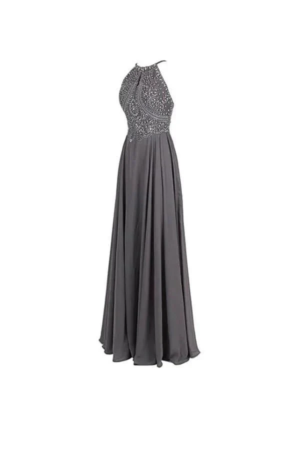 Straps Formal Gowns Beading Prom Evening Dresses Backless PG263 - Image 3