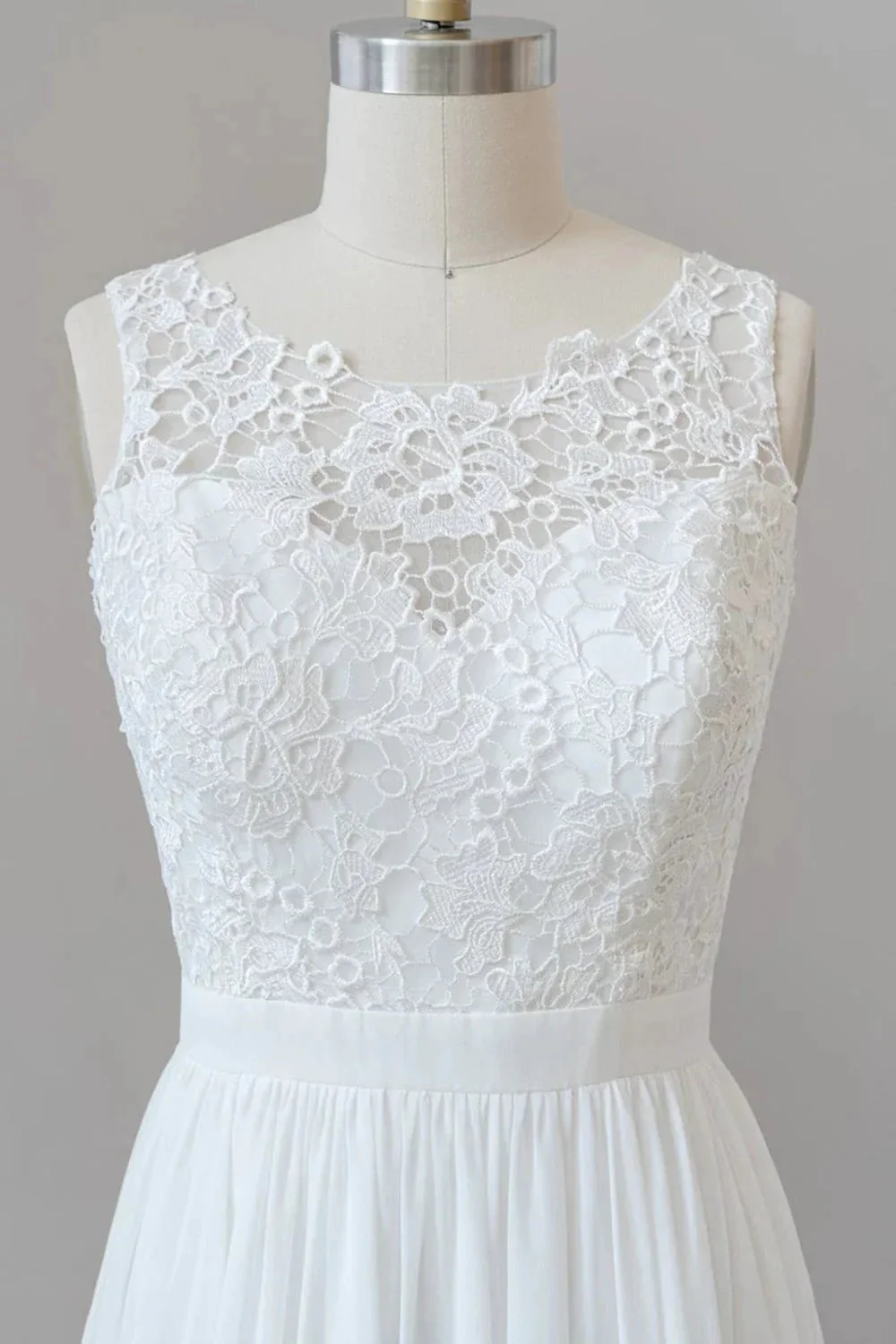 Straps Lace A-line Boho Wedding Dress - Image 2