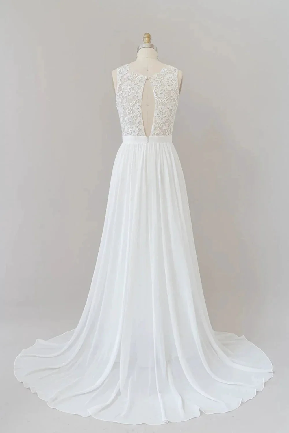 Straps Lace A-line Boho Wedding Dress - Image 7