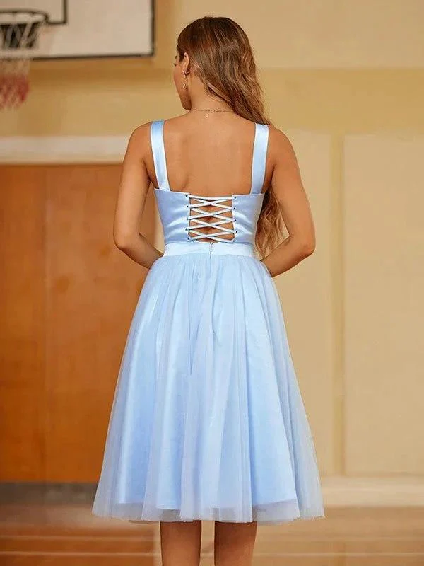 Straps Short Dress Knee Length Party Dresses SYH64 - Image 2