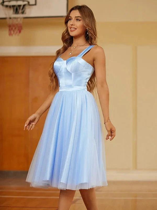 Straps Short Dress Knee Length Party Dresses SYH64 - Image 3