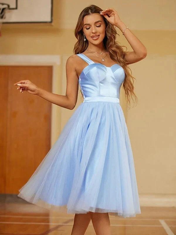 Straps Short Dress Knee Length Party Dresses SYH64 - Image 4