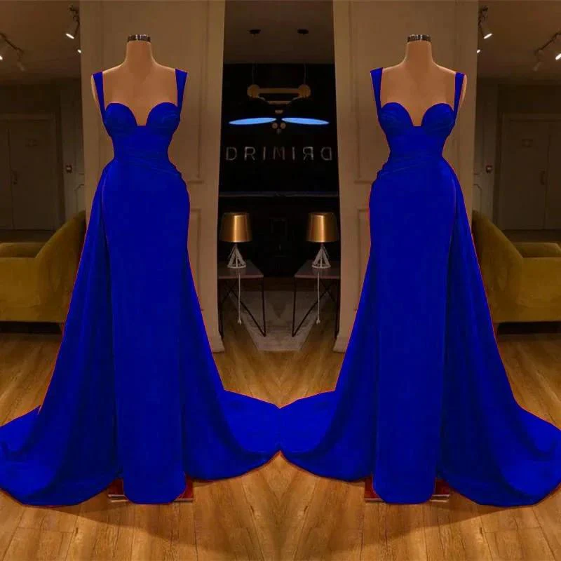 Stunning Long Sweetheart Mermaid Satin Prom Dresses with High Slit - Image 6